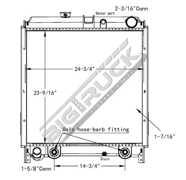 Picture of Hino Radiator - Plastic Tank 0437234P