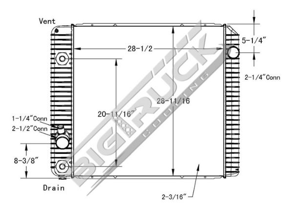 Picture of International Navistar Radiator - Plastic Tank 0437237P