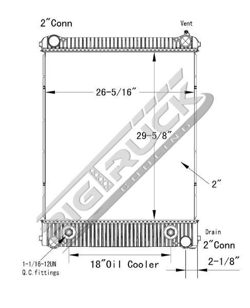 Picture of Freightliner Radiator - Plastic Tank 0437240P