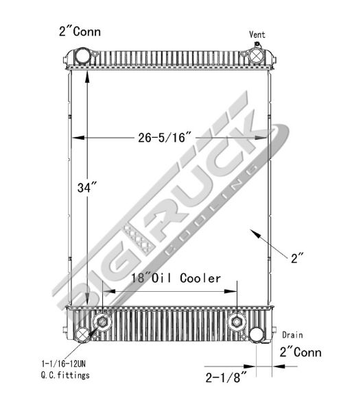 Picture of Freightliner Radiator - Plastic Tank 0437241P