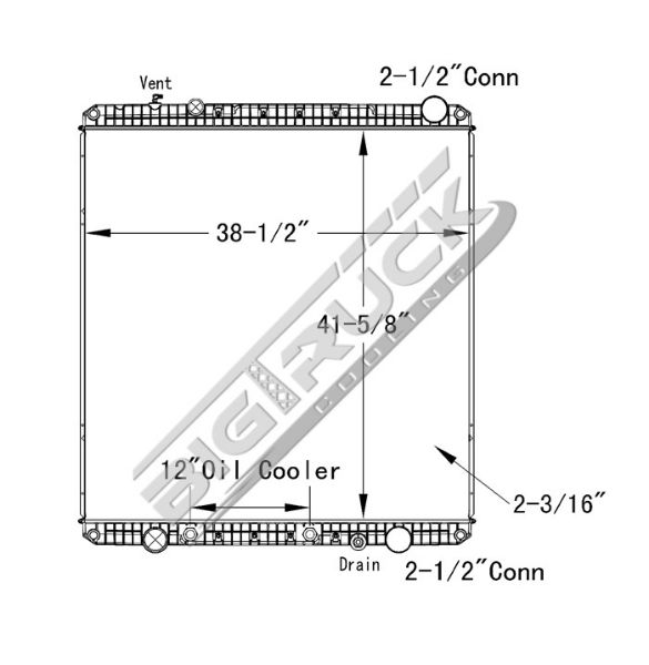 Picture of Freightliner Radiator - Plastic Tank 0437243P