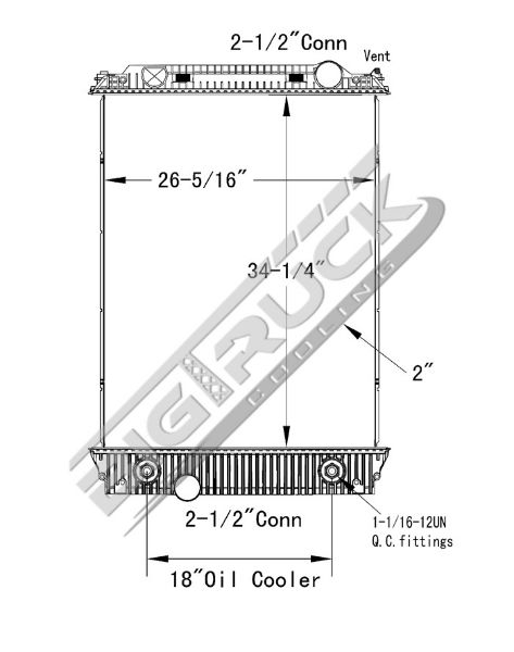 Picture of Freightliner Radiator - Plastic Tank 0437244P
