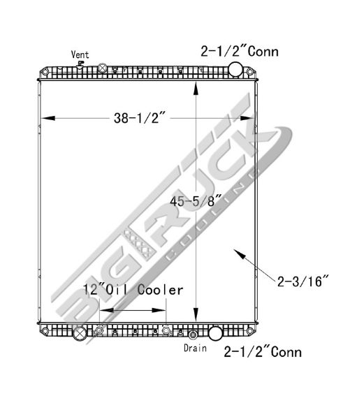 Picture of Freightliner Radiator - Plastic Tank 0437245P