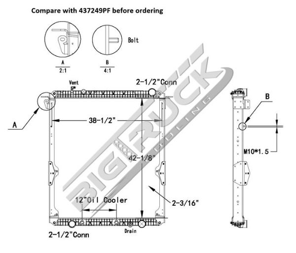 Picture of Freightliner Radiator - Plastic Tank 0437249PFB