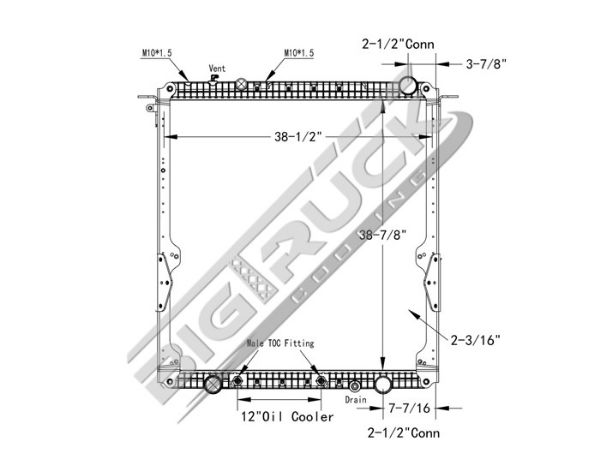 Picture of Freightliner, Sterling, Western Star Radiator - Plastic Tank 0437251PF