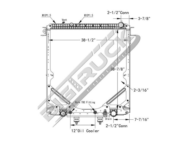 Picture of Freightliner, Sterling, Western Star Radiator - Plastic Tank 0437251PFB