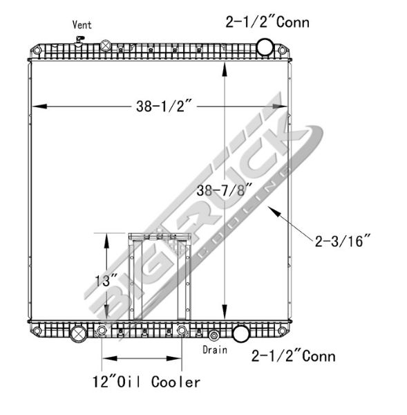 Picture of Freightliner, Sterling, Western Star Radiator - Plastic Tank 0437252P