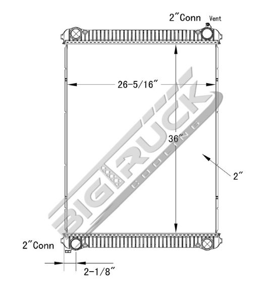 Picture of Freightliner Radiator - Plastic Tank 0437259P