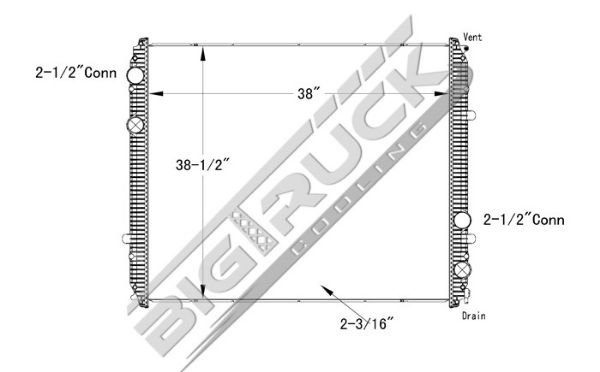 Picture of Freightliner Radiator - Plastic Tank 0437260P