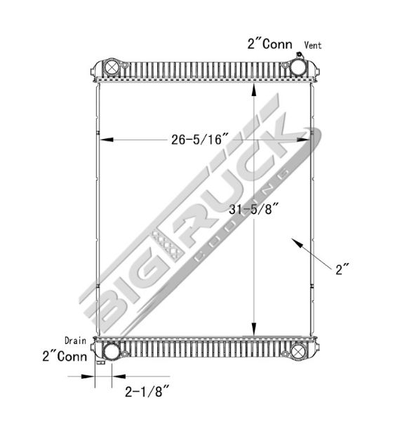 Picture of Freightliner Radiator - Plastic Tank 0437261P