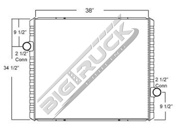 Picture of Kenworth Radiator - Solder On Tank 0437276S