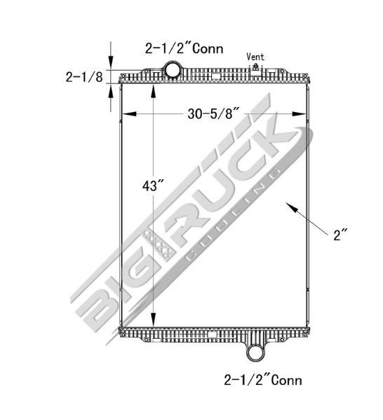Picture of Kenworth Radiator - Plastic Tank 0437278P