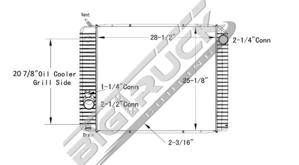 Picture of Ford / Sterling, IC Corporation, International Navistar Radiator - Plastic Tank 0437280P