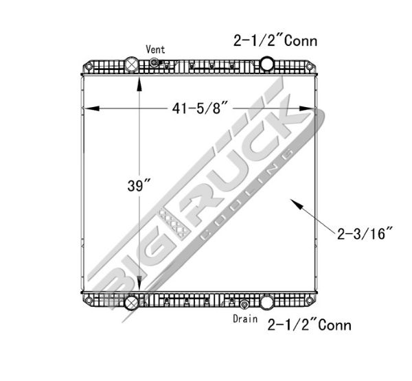 Picture of Western Star Radiator - Plastic Tank 0437282P