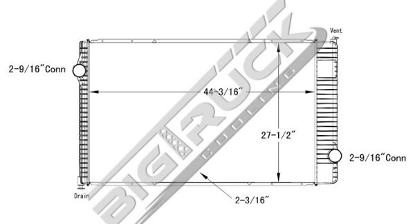 Picture of International Navistar Radiator - Plastic Tank 0437285P
