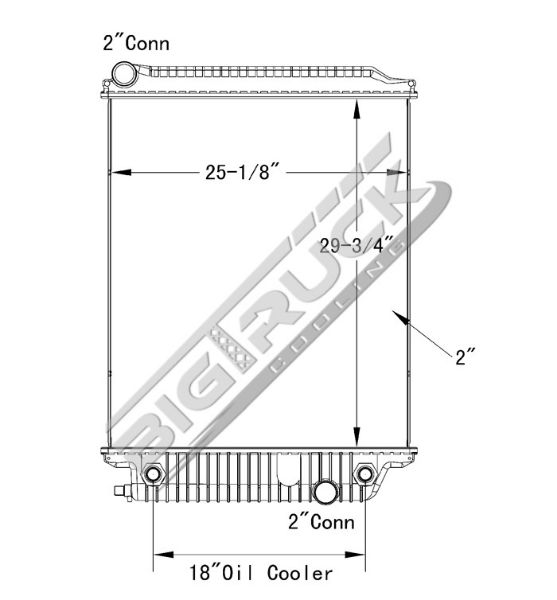 Picture of Freightliner Radiator - Plastic Tank 0437290P