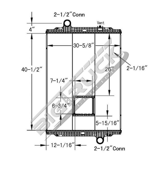 Picture of Kenworth Radiator - Plastic Tank 0437293P