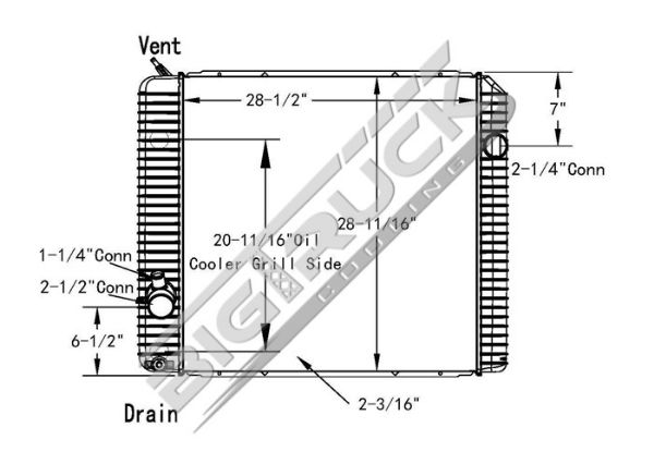 Picture of International Navistar Radiator - Plastic Tank 0437296P