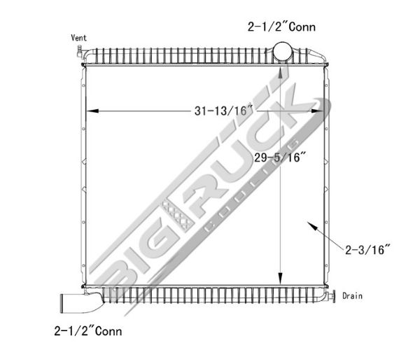 Picture of International Navistar Radiator - Plastic Tank 0437306P