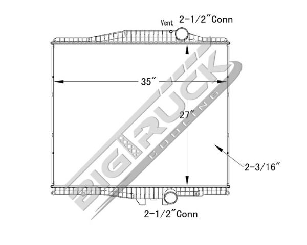 Picture of Mack Radiator - Plastic Tank 0437312P