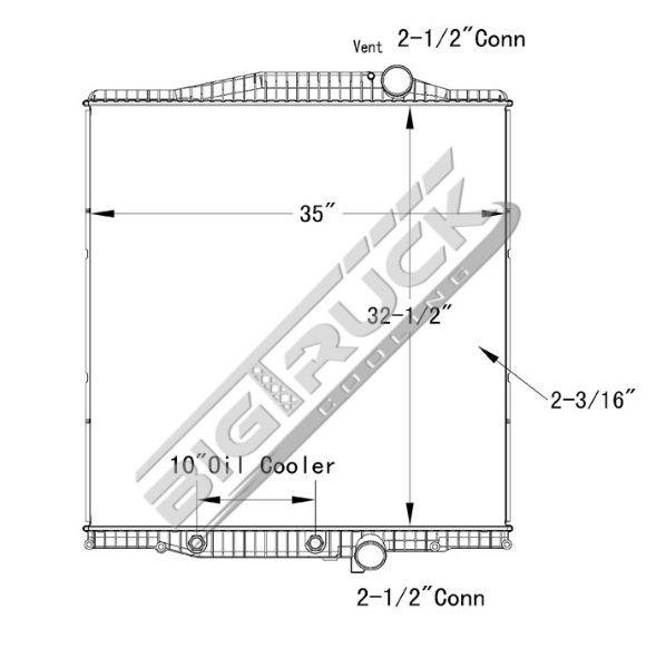 Picture of Mack Radiator - Plastic Tank 0437313P