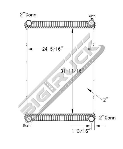 Picture of Freightliner Radiator - Plastic Tank 0437314P
