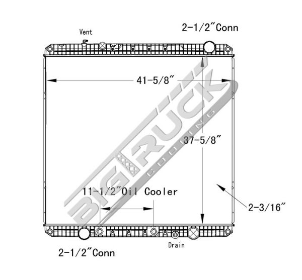 Picture of Western Star Radiator - Plastic Tank 0437315P