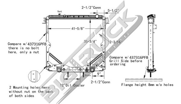 Picture of Freightliner Radiator - Plastic Tank 0437316PF