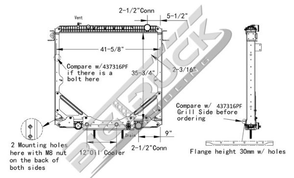 Picture of Freightliner Radiator - Plastic Tank 0437316PFB