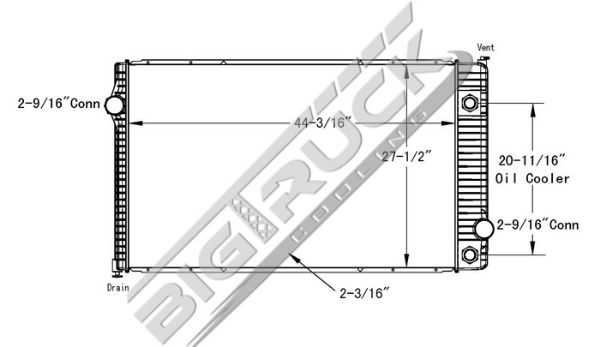Picture of International Navistar Radiator - Plastic Tank 0437317P