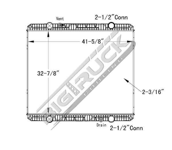Picture of Western Star Radiator - Plastic Tank 0437319P
