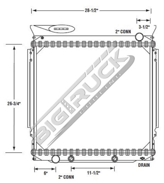Picture of Ford / Sterling Radiator - Solder On Tank 0437342S