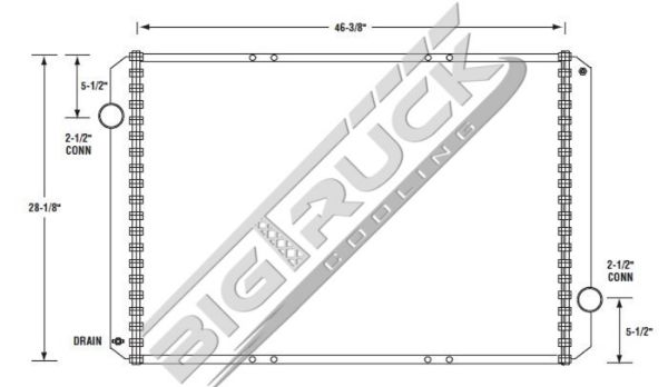 Picture of International Navistar Radiator - Solder On Tank 0437344S