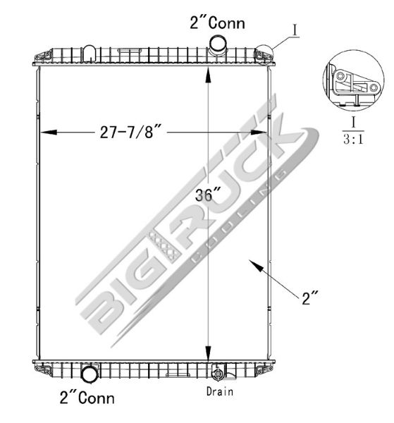 Picture of Mack Radiator - Plastic Tank 0437351P