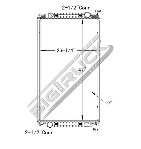 Picture of Freightliner Radiator - Plastic Tank 0437359P