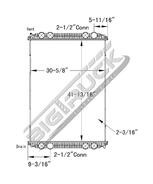Picture of Freightliner Radiator - Plastic Tank 0437360P