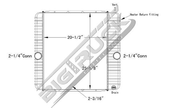 Picture of Ford / Sterling, IC Corporation, International Navistar Radiator - Plastic Tank 0437365P