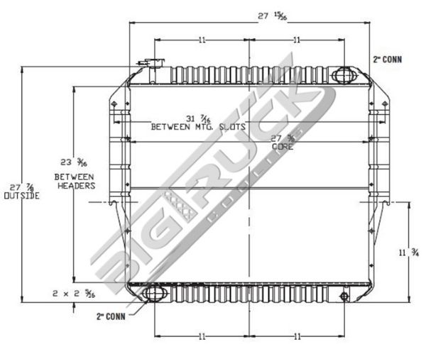 Picture of Ford / Sterling Radiator - Solder On Tank 0437372S