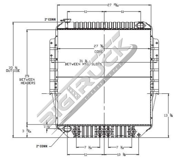Picture of Ford / Sterling Radiator - Solder On Tank 0437373S