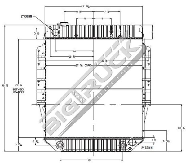 Picture of Ford / Sterling Radiator - Solder On Tank 0437375S