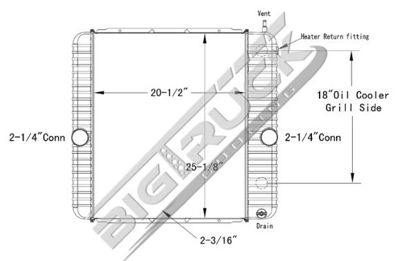 Picture of Ford / Sterling, IC Corporation, International Navistar Radiator - Plastic Tank 0437389P