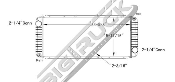 Picture of Peterbilt Radiator - Plastic Tank 0437395P