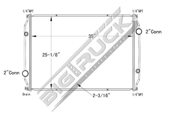 Picture of Freightliner Radiator - Plastic Tank 0437400P