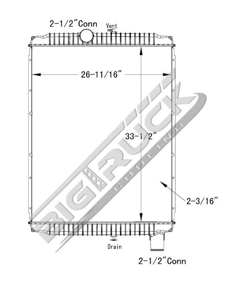 Picture of International Navistar Radiator - Plastic Tank 0437403P