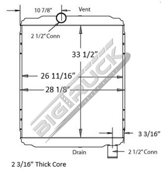 Picture of International Navistar Radiator - Solder On Tank 0437403S