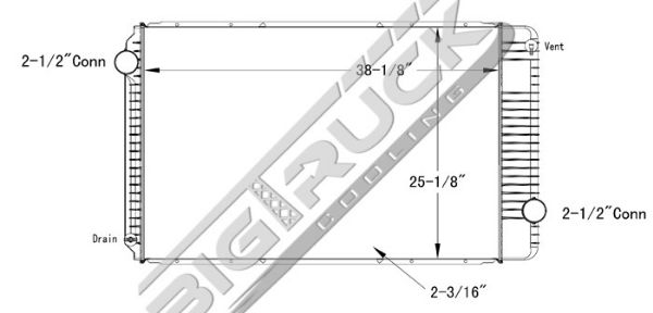 Picture of International Navistar Radiator - Plastic Tank 0437411P