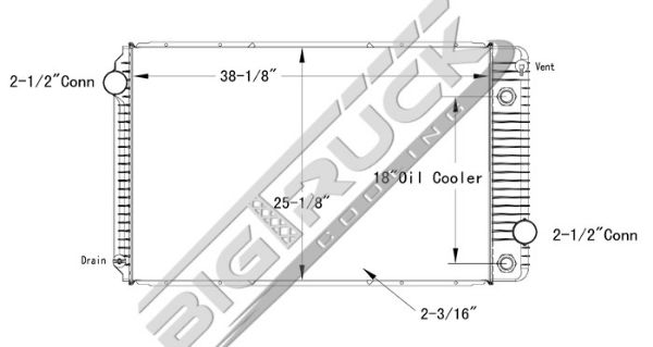 Picture of International Navistar Radiator - Plastic Tank 0437412P