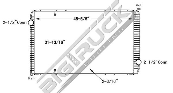 Picture of International Navistar Radiator - Plastic Tank 0437419P