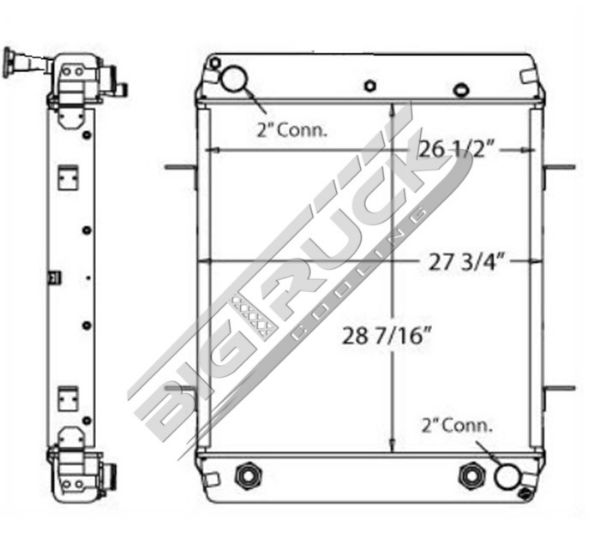 Picture of Blue Bird, Thomas Radiator - Solder On Tank 0437421S