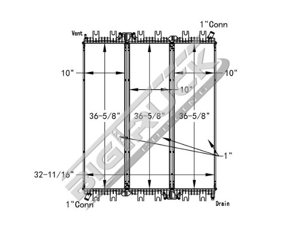 Picture of International Navistar Radiator - Plastic Tank 0437422P